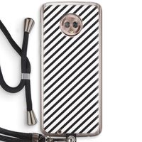 Strepen zwart-wit: Motorola Moto G6 Transparant Hoesje met koord Strepen zwart-wit: Motorola Moto G6 Transparant Hoesje met koord