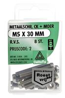 M.schroef moer ck m5x30mm 8st - Deltafix