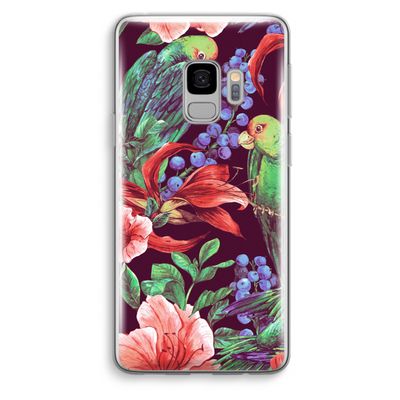 Papegaaien: Samsung Galaxy S9 Transparant Hoesje
