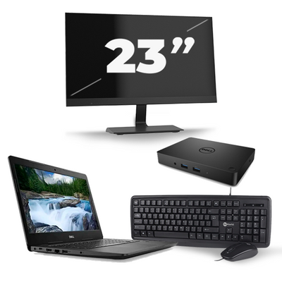 Dell Latitude 3490 - Intel Core i3-8e Generatie - 14 inch - 8GB RAM - 256GB SSD - Windows 11 + 1x 23 inch Monitor