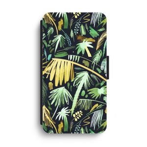 Tropical Palms Dark: iPhone XS Max Flip Hoesje