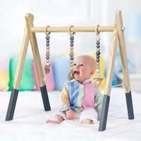 Baby Gym Babyspeeltoestellen Speeltrapeze Speelboog Houten Speelgoed Activiteitencentrum met 3 Kinderspeelgoed