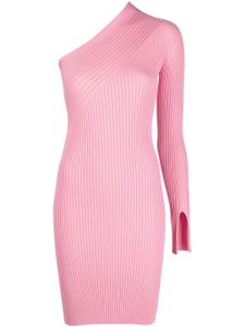 AERON robe courte nervurée à épaules dénudées - Rose