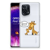 OPPO Find X5 Telefoonhoesje met Naam Giraffe