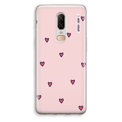 Hartjes: OnePlus 6 Transparant Hoesje