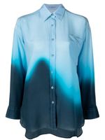 Ermanno Scervino chemise en soie à effet dégradé - Bleu - thumbnail