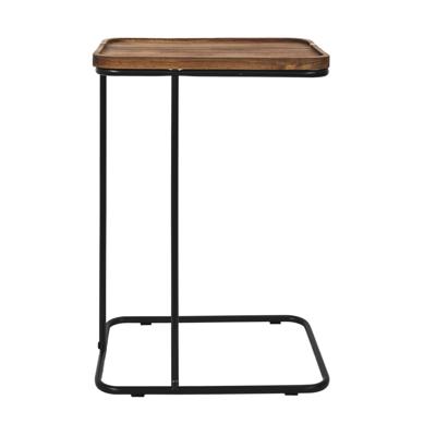 Home Deco Factory Bijzettafel - acacia hout - metaal - H55 cm - industrieel