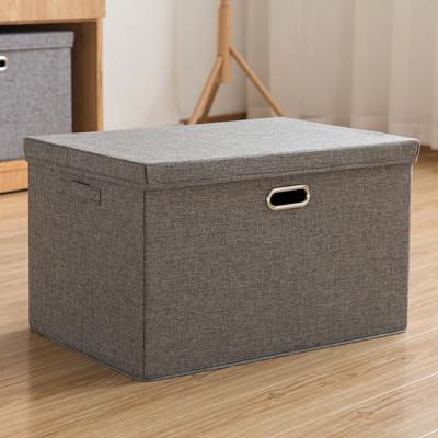 Huishoudelijke kleding opbergdoos stof opvouwbare puin opbergdoos speelgoed opbergdoos grootte: M 37x27x26cm (donkergrijs)