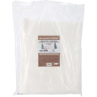 Sneeuwdeken - 100 x 200 cm - wit - biologisch afbreekbaar - sneeuwtapijt - sneeuwversiering