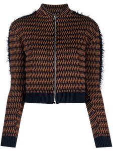 Durazzi Milano veste crop à motif en jacquard - Marron