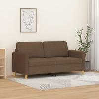 Tweezitsbank 140 cm stof bruin