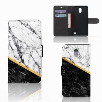 Nokia 2 | Bookcase | Marmer Wit Zwart - Origineel Cadeau Man