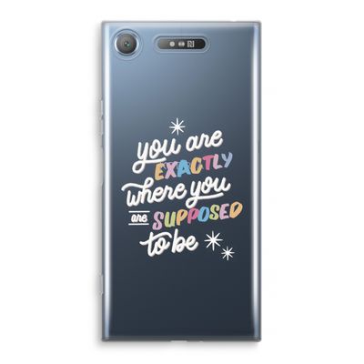 Right Place: Sony Xperia XZ1 Transparant Hoesje