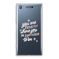 Right Place: Sony Xperia XZ1 Transparant Hoesje