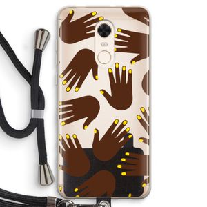 Hands dark: Xiaomi Redmi 5 Transparant Hoesje met koord