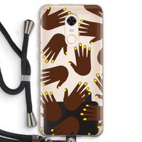 Hands dark: Xiaomi Redmi 5 Transparant Hoesje met koord
