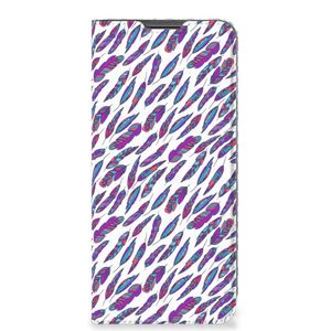 Motorola Moto G22 Hoesje met Magneet Feathers Color