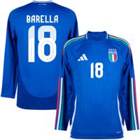 Italië Shirt Thuis 2024-2025 (Lange Mouwen) + Barella 18