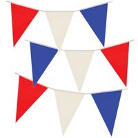 Nederland/Holland rood/wit/blauw vlaggenlijn 7 meter set van 3