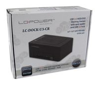 LC-Power LC-DOCK-U3-CR basisstation voor opslagstations USB 3.2 Gen 1 (3.1 Gen 1) Type-A Zwart - thumbnail