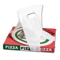 Hemddraagtas HDPE 20x110cm pizza / gebaksdoos 1000 stuks 35 micron
