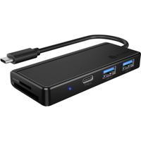 ICY BOX IB-HUB1423CR-C3, ext. USB 3.0 HUB mit Kartenleser, USB-C zu 2x USB-A, 1x USB-C, USB-C dockingstation Geschikt voor merk: Universeel Geïntegreerde - thumbnail