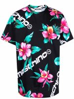 Moschino t-shirt Hibiscus à logo imprimé - Noir - thumbnail