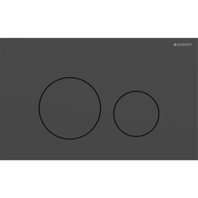 Geberit Drukplaat Sigma 40, 2-toets Round RVS Mat Zwart
