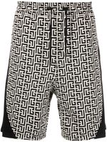 Balmain short à motif monogrammé - Noir