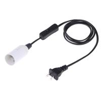 E14 Wire Cap schakelaar lamp houder kroonluchter stopcontact met 1.5 m verlengkabel US plug (wit)