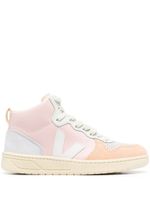 VEJA baskets V-15 en cuir - Rose - thumbnail