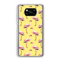Flamingo's geel: Xiaomi Poco X3 Pro Transparant Hoesje