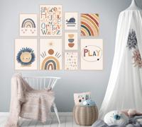 Posters - Alfabetten, Dieren en Regenbogen / Set van 9 - thumbnail