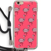Flamingo: iPhone 6 / 6S Transparant Hoesje met koord