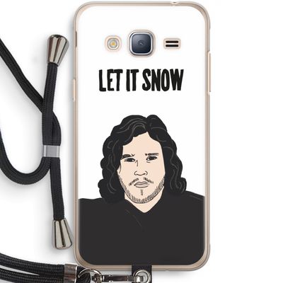 Let It Snow: Samsung Galaxy J3 (2016) Transparant Hoesje met koord