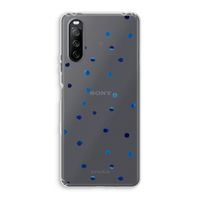 Blauwe stippen: Sony Xperia 10 III Transparant Hoesje Blauwe stippen: Sony Xperia 10 III Transparant Hoesje