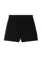 Burberry Kids short de sport à motif Vintage Check - Noir