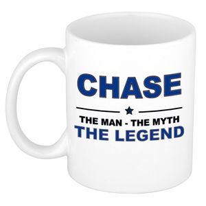 Chase The man, The myth the legend collega kado mokken/bekers 300 ml