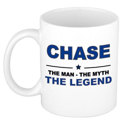 Chase The man, The myth the legend collega kado mokken/bekers 300 ml