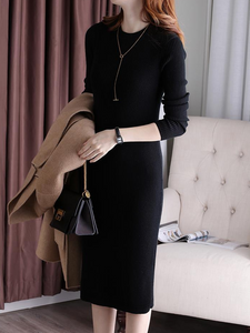 Casual Plain Long Sleeve Dress