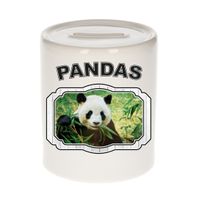 Dieren panda spaarpot - pandas/ pandaberen spaarpotten kinderen 9 cm - thumbnail