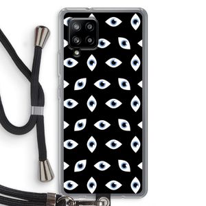 Eyes pattern: Samsung Galaxy A42 5G Transparant Hoesje met koord