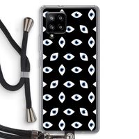 Eyes pattern: Samsung Galaxy A42 5G Transparant Hoesje met koord
