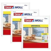 Tesa Tochtstrip universeel - 3x pakjes - zelfklevend - wit - 10 mtr x 9 mm - Tochtstroken