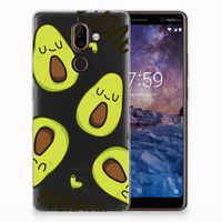 Nokia 7 Plus Telefoonhoesje met Naam Avocado Singing