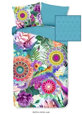 HIP Dekbedovertrek "mandala&apos;s, bloemen en vogels" - Multi - (135x200 cm) - Katoen Satijn