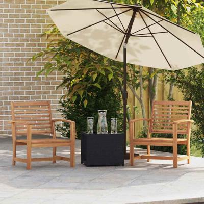 Tuinstoelen 2 pcs Bruin 60 x 65 x 76.5 cm Massief teakhout
