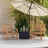Tuinstoelen 2 pcs Bruin 60 x 65 x 76.5 cm Massief teakhout