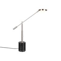 LED Tafellamp - Trio Select Fiore - 1 Lichtpunt van 10 Watt - Touchdimmer - Aanpasbare Lichtkleur - Geheugenfunctie - Draaibaar - Schakelaar - Mat Nikkel - Metaal