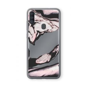 Roze stroom: Samsung Galaxy A11 Transparant Hoesje